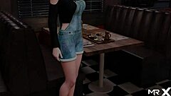 Fashionbusiness E2 53: Will The Character Reveal Her Pussy In The Crowded Restaurant?