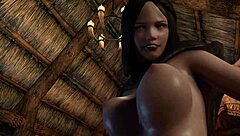 Serana rides big cock in skyrim hentai parody, so sexy 😍
