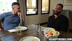 gay sex with ex boyfriend involving rimjob and blowjob on big black cock