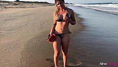 Blonde Girl On The Beach Having Sex With Her Fan