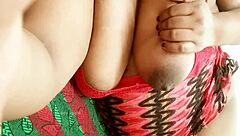 asian horny aunty shows off her big boobs to me