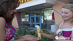 Carli Banks and Tiffany Brooks self-pleasure with a toy and hot lesbian sex scenes