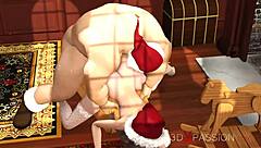 Shy nerdy girl dreams of Santa’s big cock for Christmas?