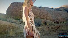 Petite blonde emma hix poses outdoor for playboy