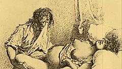 Look at this vintage hentai comic's erotic illustration!