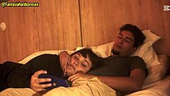 Watching movie with stepsister leads to unexpected mouth action