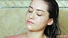 Sexy Brunette Model Took A Shower After Photoshoot