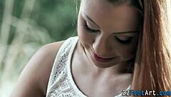 Does This European Babe Get Cum From Fetish Footjob?