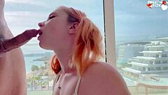 Rough Doggystyle Fuck for Redhead Girlfriend After Blowjob and Cum Inside!