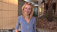 Haley Reed, amateur teen, gives sloppy blowjob to producer in public, leading to facial and group action?