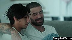 A young gay twink loses his virginity to an older man in a taboo bareback encounter