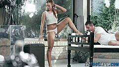 Does This European Babe Get Cum From Fetish Footjob?