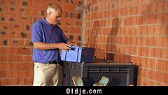 Old Man Fucks His Young 18+ Neighbor Girl In The Shed