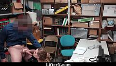 naughty teen agrees to strip search by mall officer, leading to domination