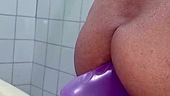 Gay guy suffers a bit but enjoys when the whole cock enters his ass.