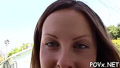 A hardcore sex scene with a young girl who looks like an innocent schoolgirl