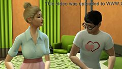 Hey, stepmom catches nerdy stepson masturbating and decides to fuck him right there in his room!