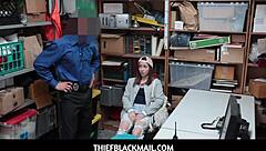 Teen shoplifter Hayden gets caught and fucked by cop