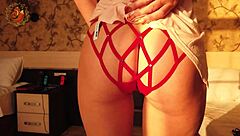 Redhead Foxy Tries On Panties For Holiday Romance