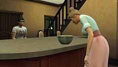 Hey, stepmom catches nerdy stepson masturbating and decides to fuck him right there in his room!