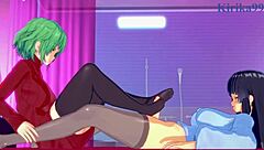 Watch Hikage and Ikaruga in intense lesbian futanari sex. Senran Kagura hentai brings the action.