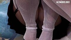 Five pussies and one dick in classroom orgy