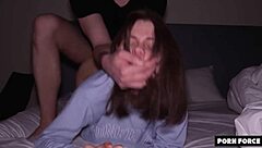 netflix and chill escalated - girlfriend wildly penetrated on couch