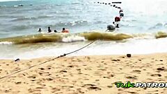 Blowjob in Thai Teen Threesome with Backpacker, POV Style. Real Amateur Action Unfolds!