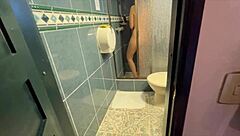 Small-boobed Colombian babes get wet and wild together