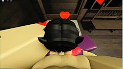 roblox slut bent over for doggystyle pounding in cabin with big ass