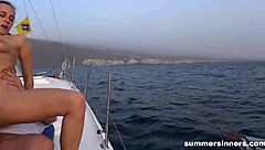 Shameless Yacht Party Blowjobs And Pussy Licking Outdoors