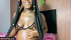 pregnant slut guides your jerk-off while masturbating her swollen pussy