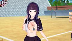 Big Tits JK Futaba Rubbed In 3D Hentai Massage Handjob Blowjob Anime Cartoon