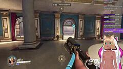 vtuber lewdneko plays overwatch and gets spanked part 2