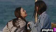 Petite babes demonstrate skills before striptease