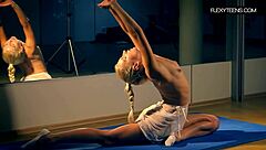 Russian Blonde Gymnast Dances