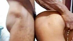 Little African teen slut bent over for doggystyle