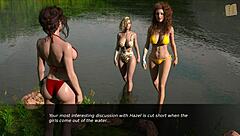 i start flirting with the hot brunette in the game