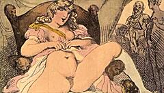 Erotic illustrations from the past with an anime twist