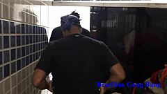 Brazilian Latina Gets Gangbanged In Bar