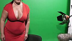 A woman catches her husband with a curvaceous woman in pantyhose