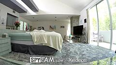 Spyfam step sister slithers into step bro bedroom