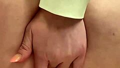 fast amateur blonde has creamy orgasm close up