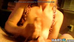 busty wife gives intense handjob to husband!