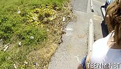 Charming Brooke Wylde bares her natural tits while getting fucked hard by her boyfriend