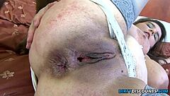 i watched this russian bbw in lingerie masturbating before doggystyle blowjob and cum.