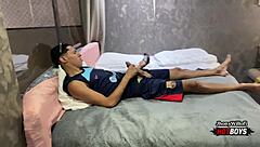 Straight cousin jerks off, I help! 😉