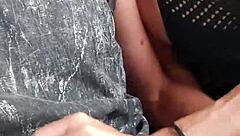 Public train adventure with fingering and blowjob fun