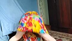 Pink Shirt Sissy Crossdresser Shemale Shows Big Butt - Curious?