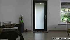 Old principal teaches first time with brunette Frankie, amateurs young 18+ cumshot facial teen handjob.